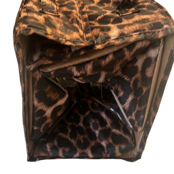 Joy Mangano Better Beauty Roll Up Leopard Print Cosmetic Case Organizer NWOT - Picture 5 of 13